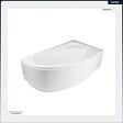 BESCO - Baignoire asymétrique - 150 x 100 cm - Droite - sans Habillage - avec Pieds - Vidage Chrome - CORNEA - vignette