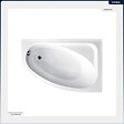 BESCO - Baignoire asymétrique - 150 x 100 cm - Droite - sans Habillage - avec Pieds - Vidage Chrome - CORNEA - vignette