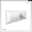 BESCO - Baignoire asymétrique - 170 x 125 cm - Gauche - avec Tablier - Pieds - 2 Repose-têtes - Vidage Chrome - INTIMA DUO - vignette