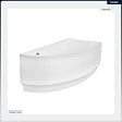 BESCO - Baignoire asymétrique - 150 x 70 cm - Droite - avec Tablier - Pieds - Vidage Chrome - PRAKTIKA - vignette