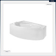 BESCO - Baignoire asymétrique - 170 x 110 cm - Gauche - avec Tablier - Pieds - Vidage Chrome - RIMA - vignette