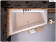 BESCO - Baignoire asymétrique - 180 x 125 cm - Gauche - sans Habillage - avec Pieds - 2 Repose-têtes - Vidage Chrome - INTIMA SLIM - vignette