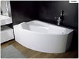 BESCO - Baignoire asymétrique - 140 x 90 cm - Gauche - avec Tablier - Pieds - Vidage Chrome - RIMA - vignette