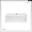 BESCO - Baignoire asymétrique - 160 x 75 cm - Gauche - sans Habillage - avec Pieds - Repose-tête - Vidage Chrome - AVITA - vignette