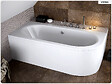 BESCO - Baignoire asymétrique - 160 x 75 cm - Gauche - sans Habillage - avec Pieds - Repose-tête - Vidage Chrome - AVITA - vignette