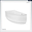 BESCO - Baignoire asymétrique - 140 x 70 cm - Gauche - avec Tablier - Pieds - Vidage Chrome - PRAKTIKA - vignette