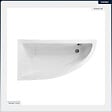 BESCO - Baignoire asymétrique - 140 x 70 cm - Gauche - avec Tablier - Pieds - Vidage Chrome - PRAKTIKA - vignette