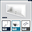 BESCO - Baignoire asymétrique - 180 x 125 cm - Droite - avec Habillage - Pieds - Vidage Chrome - INTIMA DUO - vignette