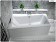 BESCO - Baignoire asymétrique - 170 x 110 cm - Gauche - avec Habillage - Pieds - Vidage Chrome - INFINITY - vignette