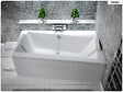 BESCO - Baignoire asymétrique - 160 x 100 cm - Droite - avec Habillage - Pieds - Vidage Chrome - INFINITY - vignette