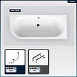 BESCO - Baignoire asymétrique - 170 x 75 cm - Gauche - sans Habillage - avec Pieds - Vidage Chrome - AVITA - vignette