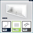 BESCO - Baignoire asymétrique - 180 x 125 cm - Droite - sans Habillage - avec Pieds - 2 Repose-têtes - Vidage Chrome - INTIMA DUO - vignette