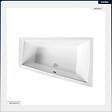 BESCO - Baignoire asymétrique - 170 x 125 cm - Droite - avec Tablier - Pieds - Vidage Chrome - INTIMA DUO - vignette