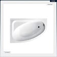 BESCO - Baignoire asymétrique - 150 x 100 cm - Gauche - sans Habillage - avec Pieds - Vidage Chrome - CORNEA - vignette