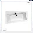 BESCO - Baignoire asymétrique - 150 x 90 cm - Gauche - avec Habillage - Pieds - Vidage Chrome - INFINITY - vignette