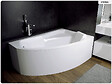 BESCO - Baignoire asymétrique - 150 x 95 cm - Droite - sans Habillage - avec Pieds - Vidage Chrome - RIMA - vignette