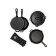 PIT BOSS - Set de 6 pièces Accessoires de Cuisson en Fonte Pré Assaisonné Pour Barbecue Camping Cuisine Extérieure PIT BOSS - vignette