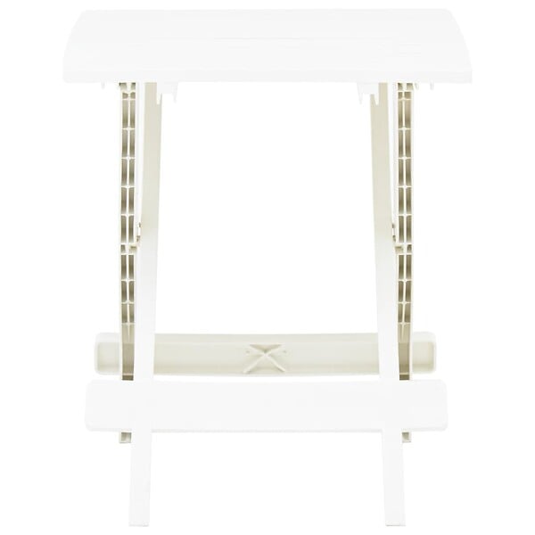 VIDAXL - vidaXL Table pliable de jardin blanc 45x43x50 cm plastique - large