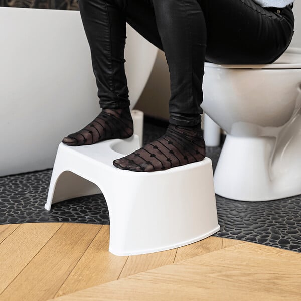 DURAVIT - Pack WC suspendu D-code + bati support + plaque + tabouret physiologique blanc - large