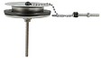 NICOLL - Bonde à bouchon chainette Nicoll - Ø 84 mm - Pour évier à double paroi - Plastique et inox - vignette