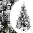 VIDAXL - vidaXL Sapin de Noël à  flocons de neige et pommes de pin 225 cm PVC/PE - vignette