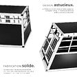 TECTAKE - Cage de transport pour chien double dos droit noir - vignette