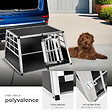 TECTAKE - Cage de transport pour chien double dos droit noir - vignette