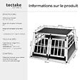 TECTAKE - Cage de transport pour chien double dos droit noir - vignette