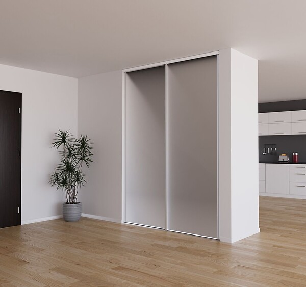 YNGENIO - Porte de placard Miroir Profil blanc H248.5xL92.2cm - large