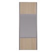 YNGENIO - Porte de placard Miroir et Chene Naturel Profil gris H248.5xL92.2cm - vignette