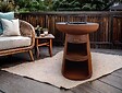 PURLINE - Barbecue rond avec plaque d'acier ronde et grille - vignette