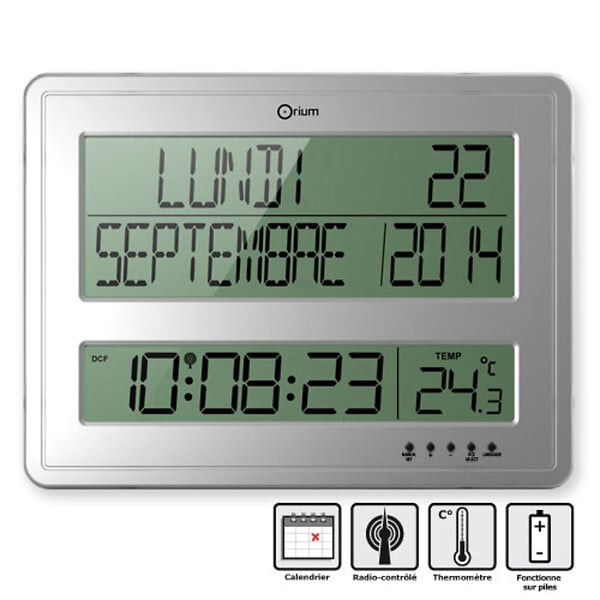 ORIUM - Horloge digitale calendrier radio-contrôlée Titan - Orium - large