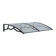 ARTPLAST - Auvent de Porte d'Entrée et fenêtre 100 x 145 cm - Polycarbonate Anti UV Marquise d'entrée Bras Polypropylène Art Plast - vignette