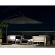 CONCEPT USINE - Parasol  gris déporté carré 3 x 3 m led SOLENZARA - vignette