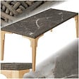 TECTAKE - Table en rotin Foggia 196x87x76cm marron naturel - vignette