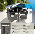 TECTAKE - Salon de jardin 6 places avec housse de protection gris/blanc - vignette