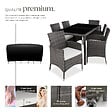 TECTAKE - Salon de jardin 6 places avec housse de protection gris/blanc - vignette