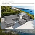 TECTAKE - Canapé lounge de jardin en rotin gris 5 places avec coussins confortables - vignette