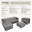 TECTAKE - Canapé lounge de jardin en rotin gris 5 places avec coussins confortables - vignette