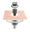 SCHLUTER - Kits complets pour évacuation sortie horizontale avec siphon intégré et grille DESIGN 1 CLASSIC KERDI DRAIN - Evacuation DN 40/50 - grille inox avec - vignette