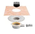 SCHLUTER - Kits complets pour évacuation sortie horizontale avec siphon intégré et grille DESIGN 1 CLASSIC KERDI DRAIN - Evacuation DN 40/50 - grille inox avec - vignette