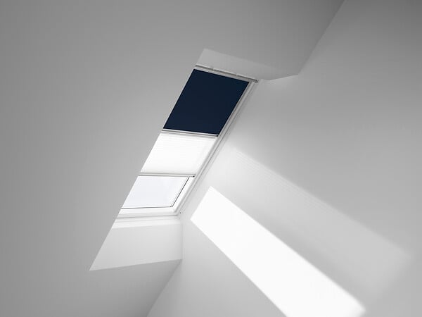 VELUX - Store occultant DUO DFD CK02 - Pour fenêtre de toit - Bleu - 55x78cm - large