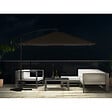 CONCEPT USINE - Parasol  marron droit carré 3 x 3 m led SOLENZARA - vignette