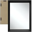 TECTAKE - Miroir mural rectangulaire ELINA avec cadre en plastique noir - vignette