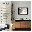 TECTAKE - Miroir mural rectangulaire ELINA avec cadre en plastique noir - vignette