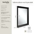 TECTAKE - Miroir mural rectangulaire ELINA avec cadre en plastique noir - vignette