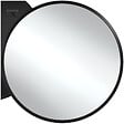 TECTAKE - Miroir mural rond FIONA avec cadre en aluminium noir - vignette