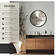 TECTAKE - Miroir mural rond FIONA avec cadre en aluminium noir - vignette