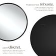 TECTAKE - Miroir mural rond FIONA avec cadre en aluminium noir - vignette