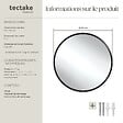 TECTAKE - Miroir mural rond FIONA avec cadre en aluminium noir - vignette